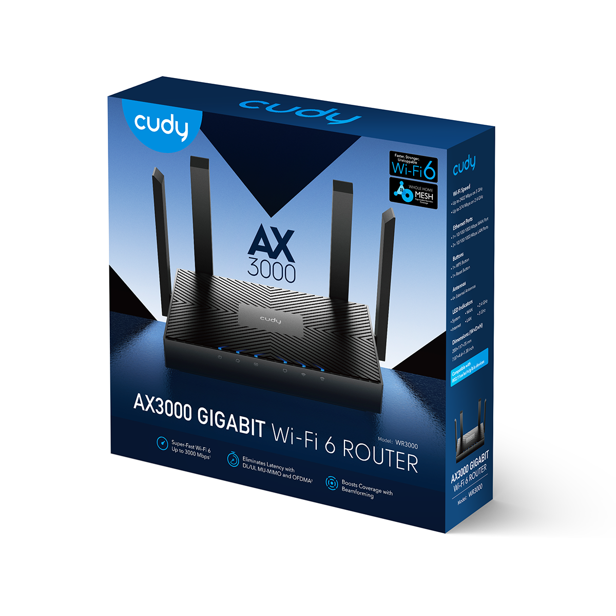 AX3000 Gigabit Mesh Wi-Fi 6 Router | WR3000 2.0